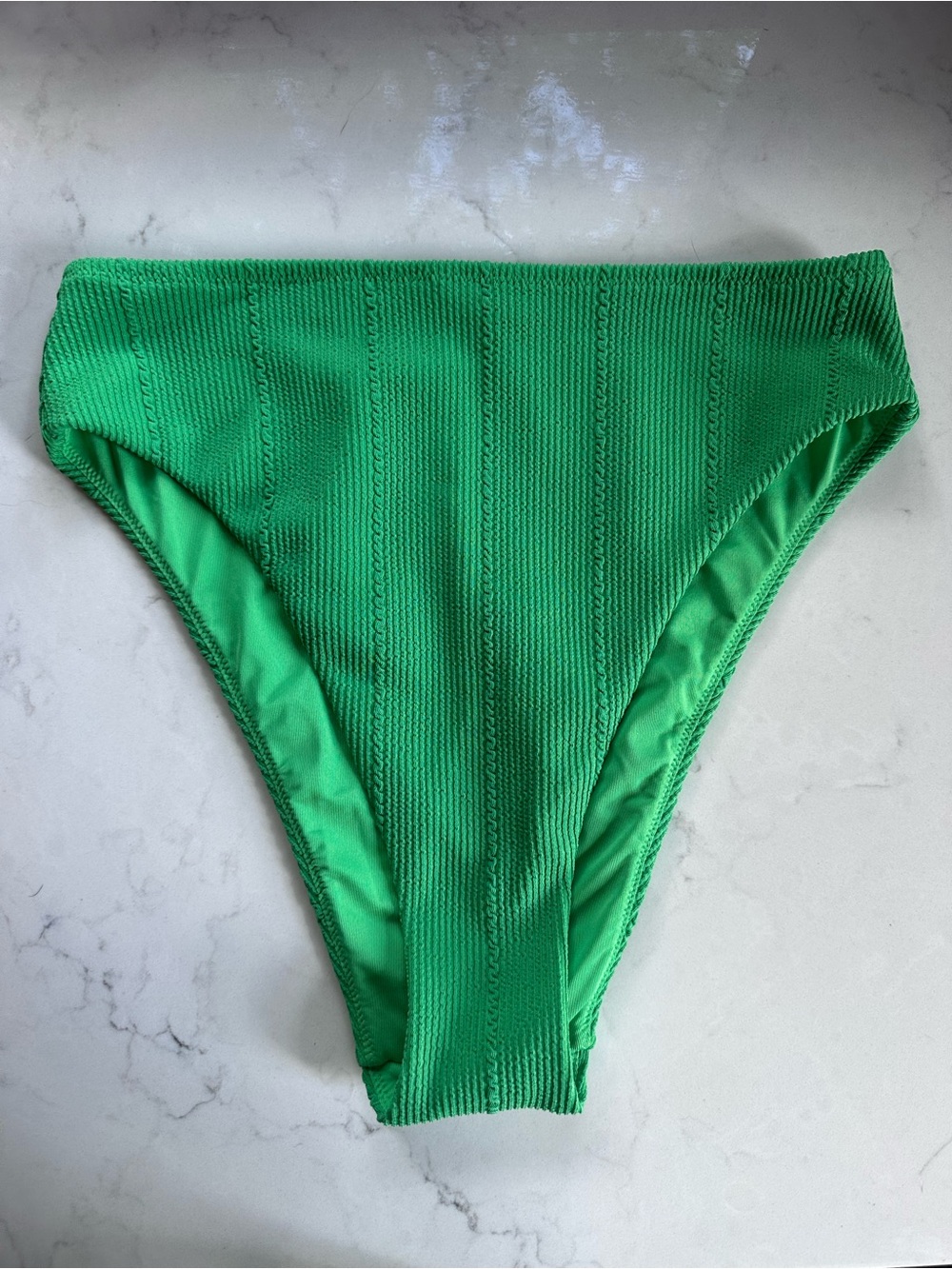 aerie Green High-Cut cheeky Ribbed Bikini Bottom